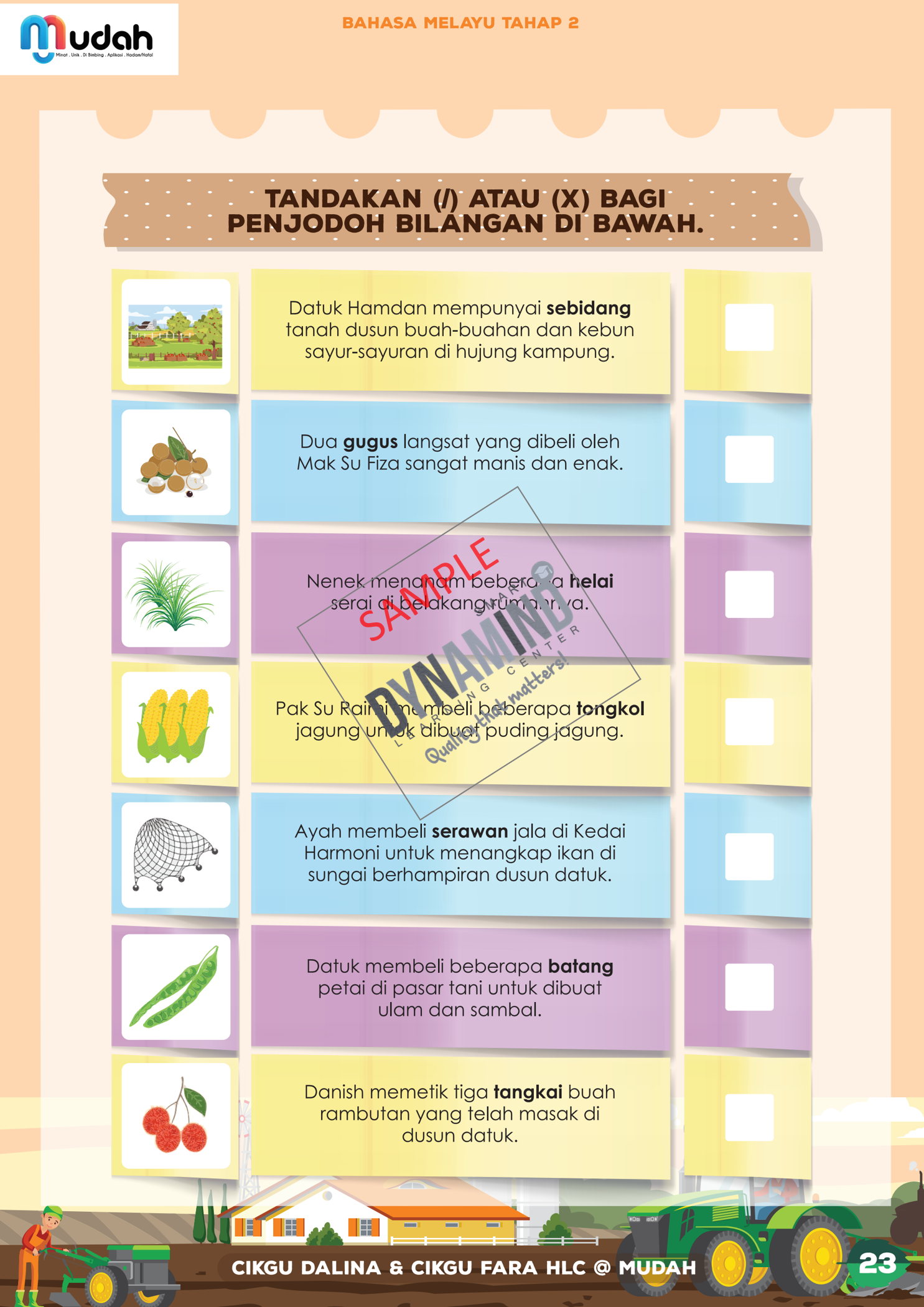 E-BOOK LATIHAN MUDAH BM 2 SIRI TAHUN 4,5,6 BY CIKGU FARA HLC (Penjodoh Bilangan) - Image 7