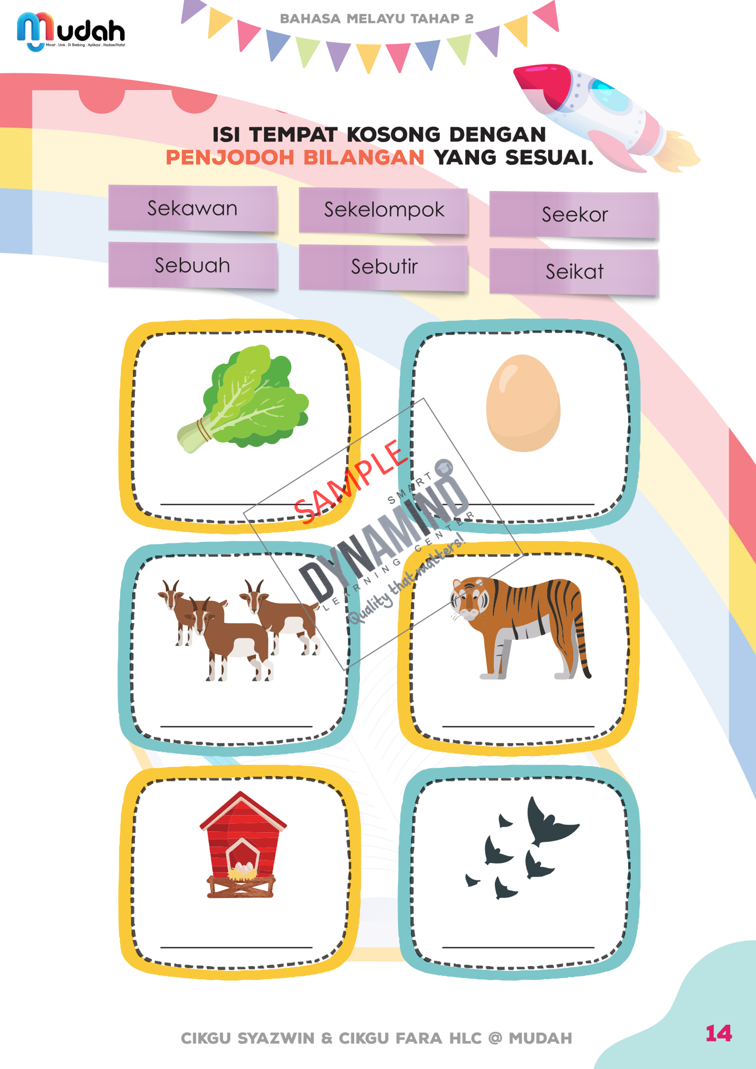 E-BOOK LATIHAN MUDAH BM 2 SIRI TAHUN 4,5,6 BY CIKGU FARA HLC (Penjodoh Bilangan) - Image 4