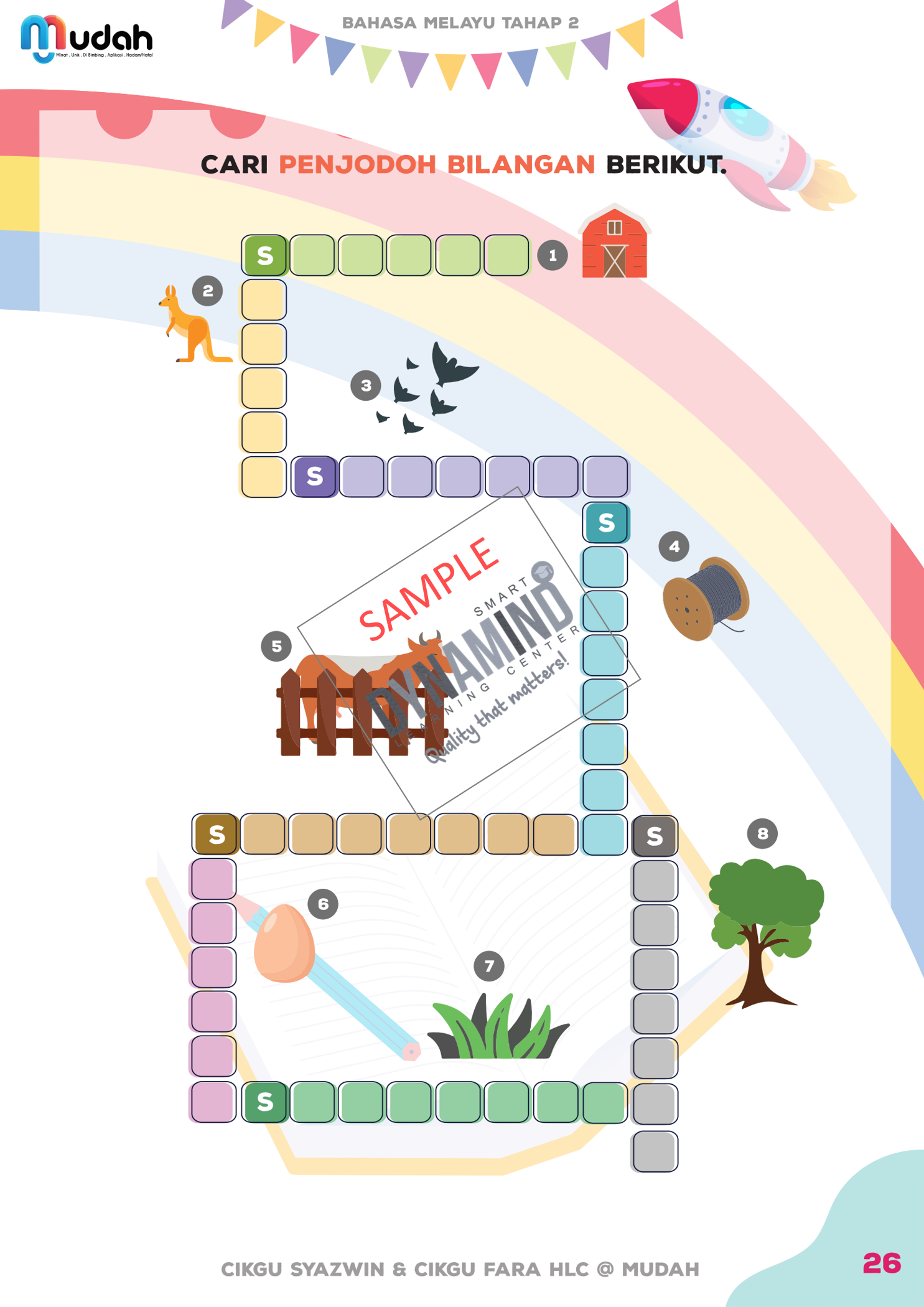 E-BOOK LATIHAN MUDAH BM 2 SIRI TAHUN 4,5,6 BY CIKGU FARA HLC (Penjodoh Bilangan) - Image 6
