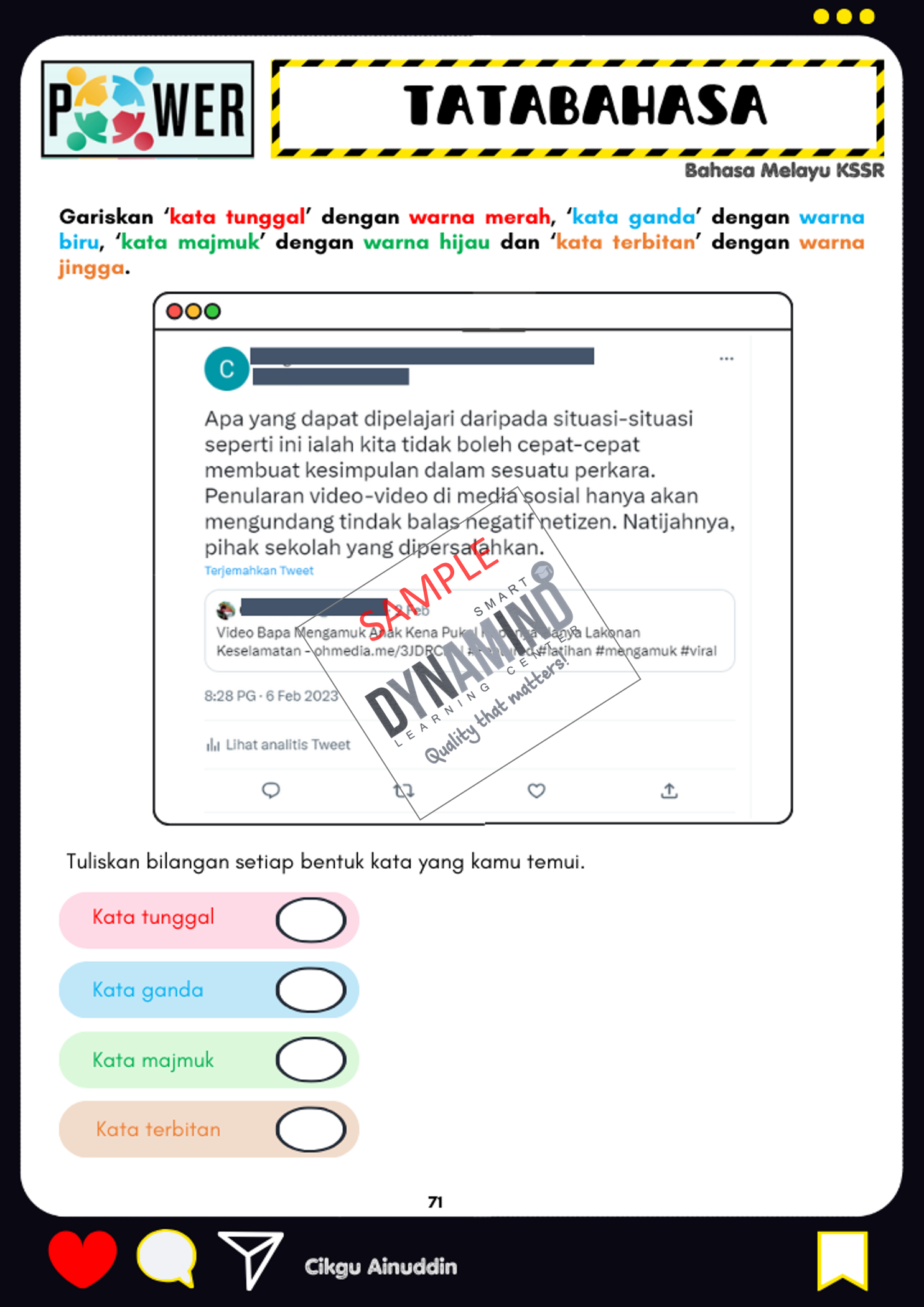 E-BOOK LATIHAN POWER BAHASA MELAYU TAHAP 2 KSSR SEMAKAN 101 M/S - Image 9